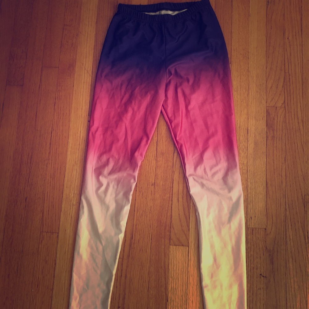 Purple Ombré Lotus Leggings